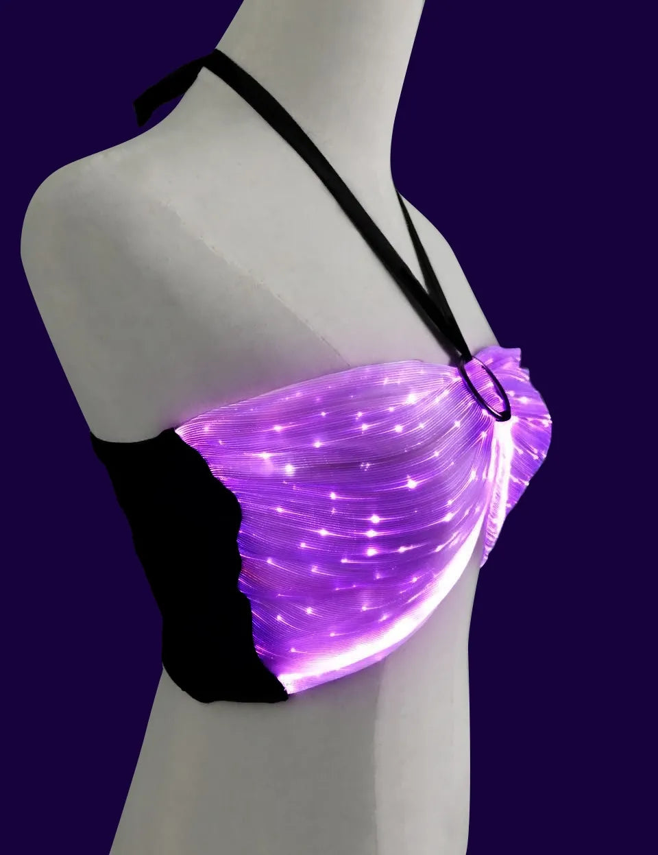 LED fiber optic luminous clothing