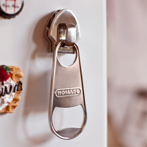 Creative Large Zipper Pull Beer Bottle Opener