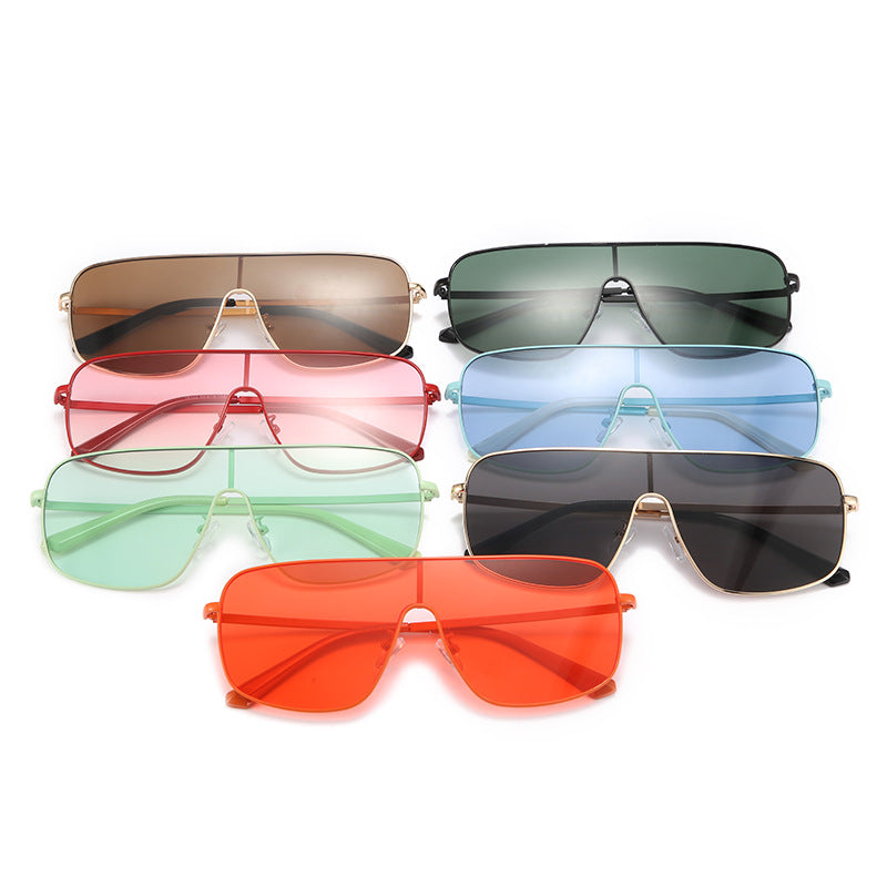 One-piece Sunglasses Female Personality Color Glasses Ins Street Fashion Trendy Sunglasses