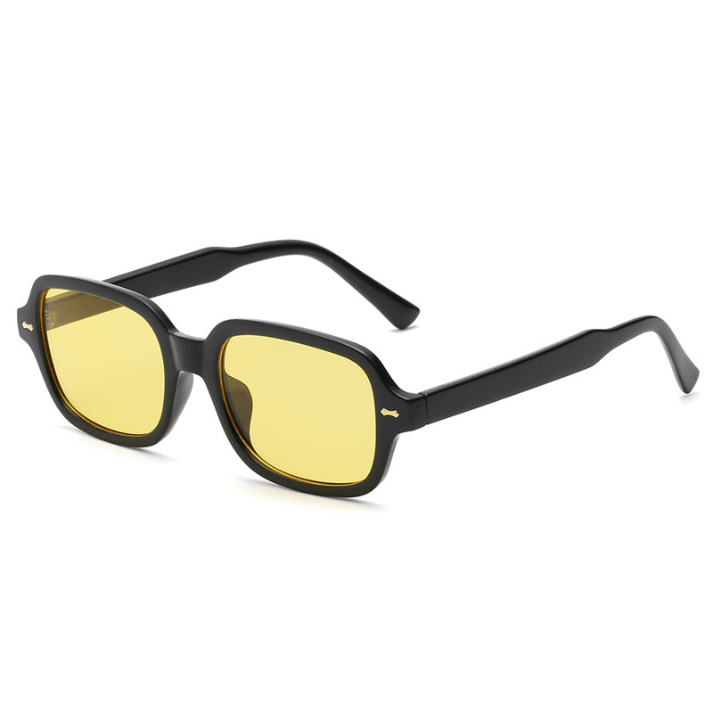 Rice Nail Retro Small Square Sunglasses