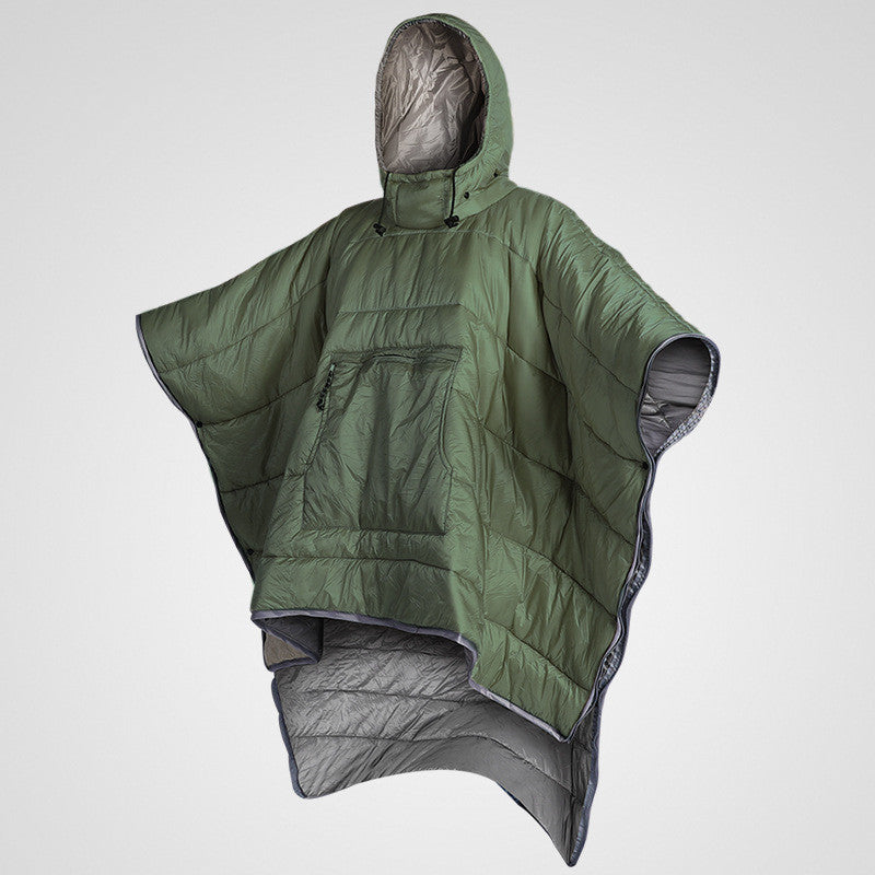 Wearable Outdoor Ultra-light Down Cotton Winter Thickened Cold Protection Cloak Sleeping Bag