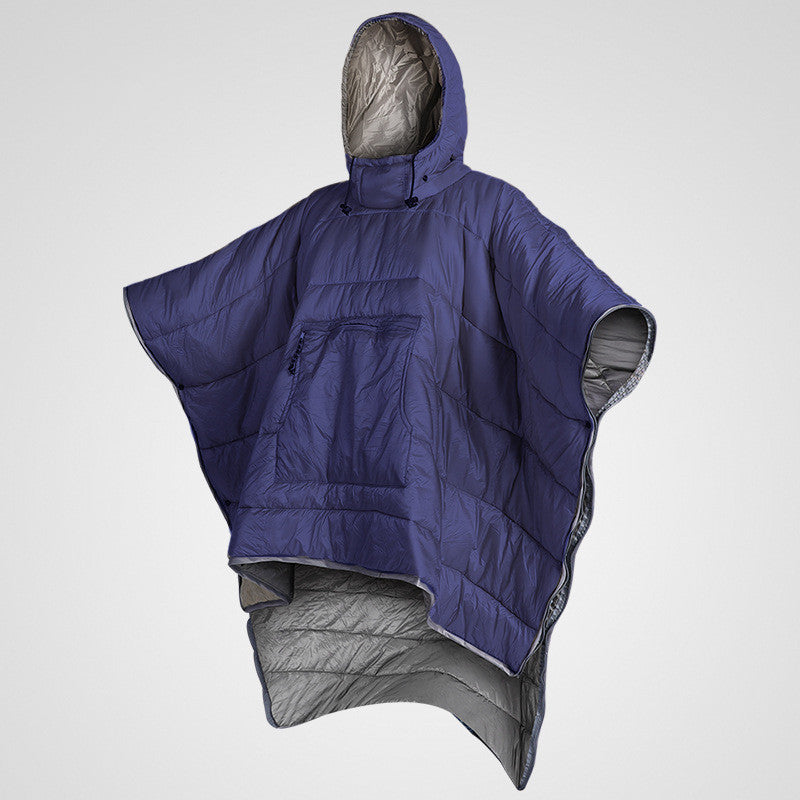 Wearable Outdoor Ultra-light Down Cotton Winter Thickened Cold Protection Cloak Sleeping Bag