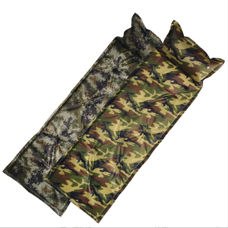 Camo Automatic Inflatable Cushion With Pillow Outdoor Camping Camping Damp