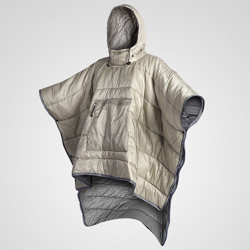 Wearable Outdoor Ultra-light Down Cotton Winter Thickened Cold Protection Cloak Sleeping Bag